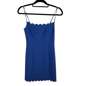 Likely Lolita Scalloped Mini Dress Blue Women’s  Size‎ 2 Designer Party Feminine